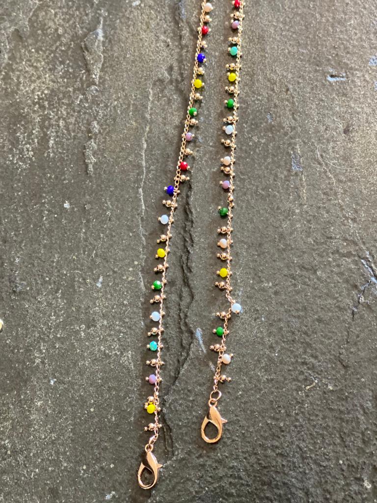 Colorful Beads-Gold Chain