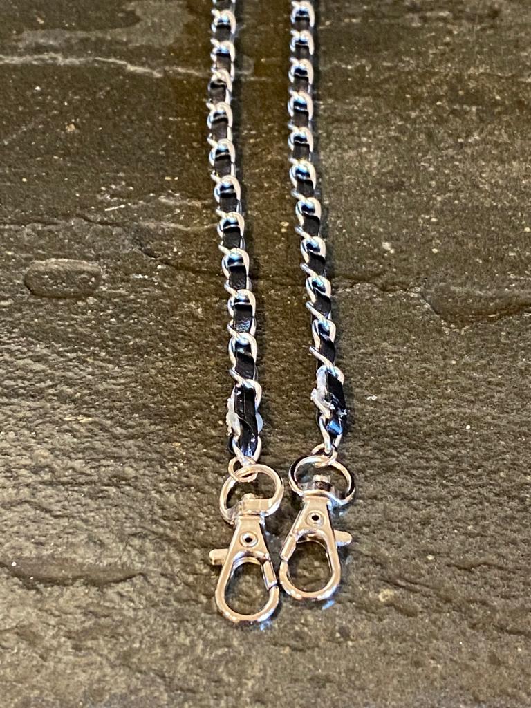 Silver and Leather Chain