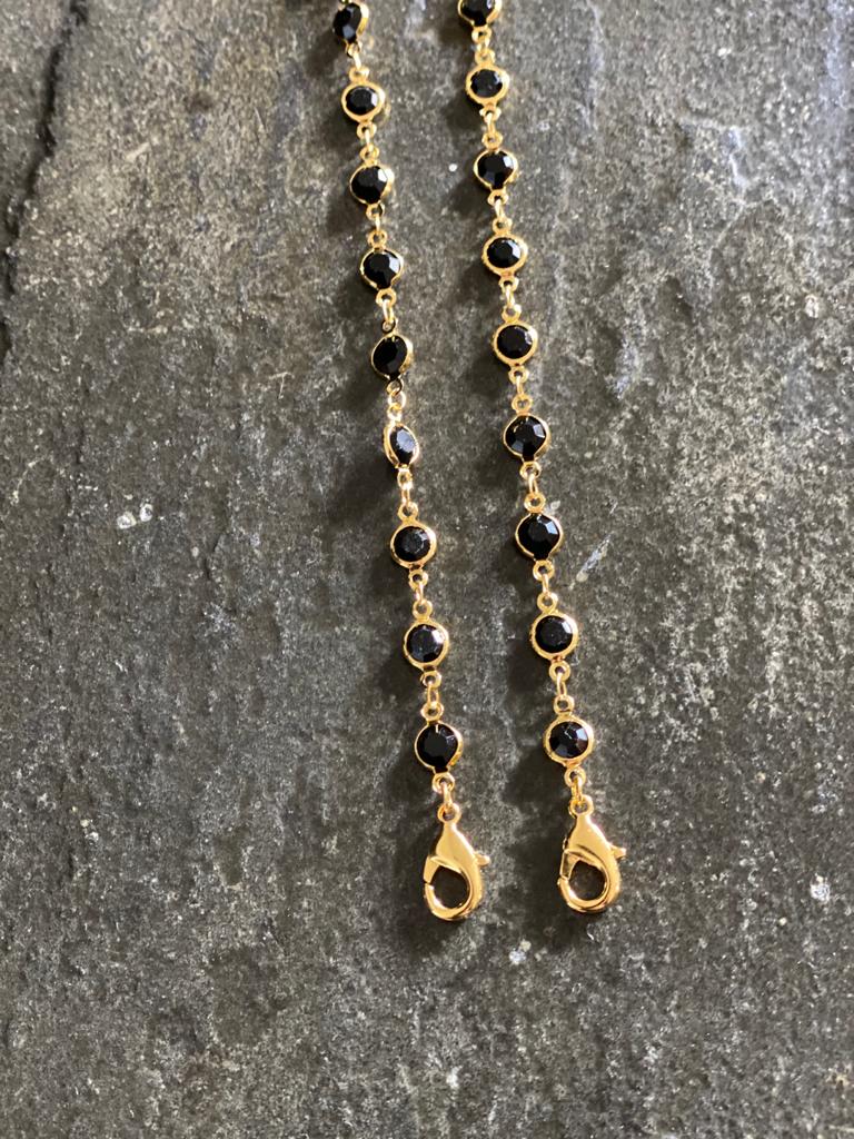 Gold and Black Stone Chain